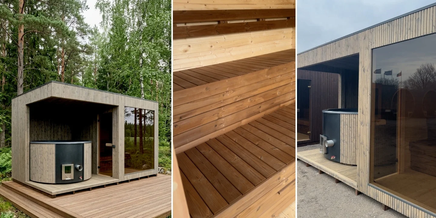 Sauna Ogrodowa SARVO 240x480 cm - SPA z Tarasem i Miejscem Na Balię
