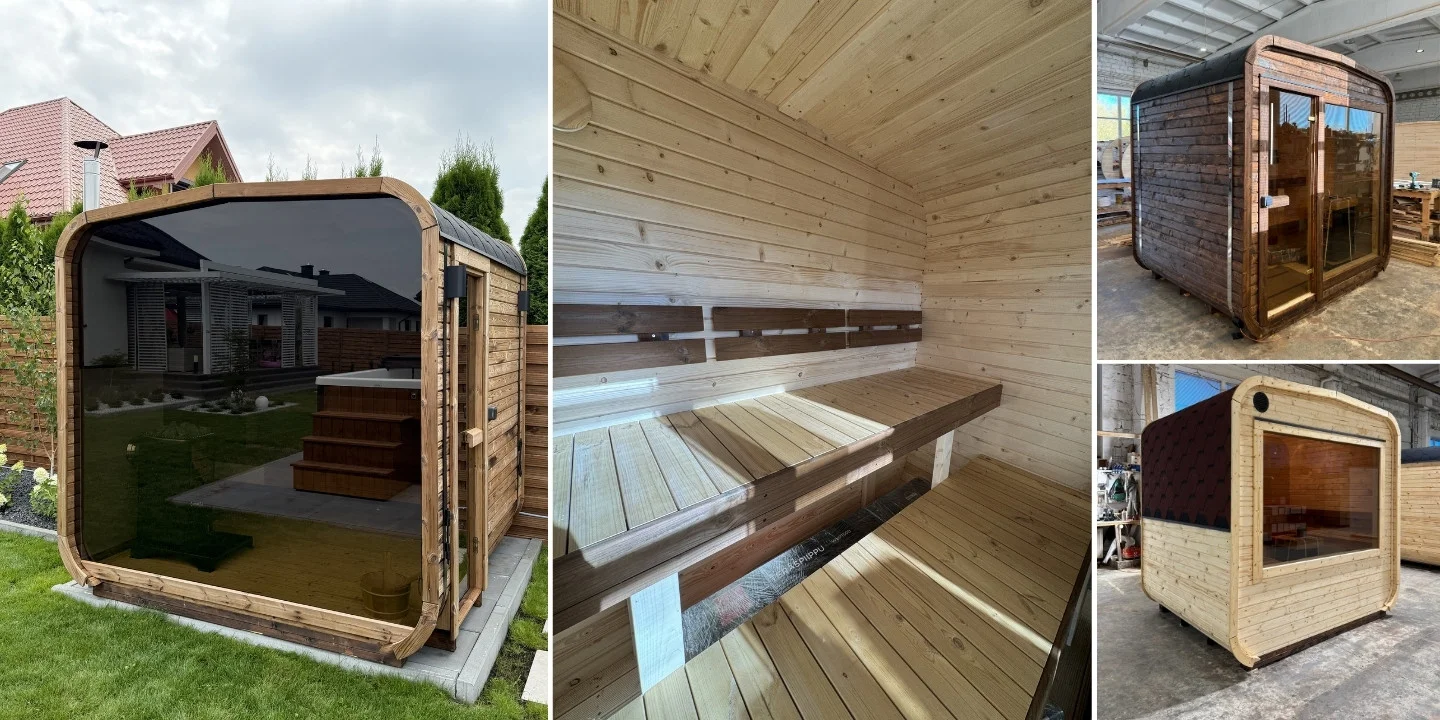 Sauna Ogrodowa Cube 2m 2-4 osób